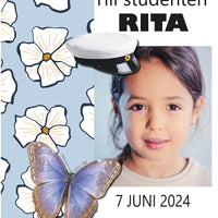 Studentskylt Blå