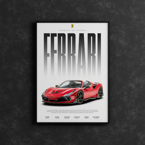 Poster - Ferrari F8 Spider