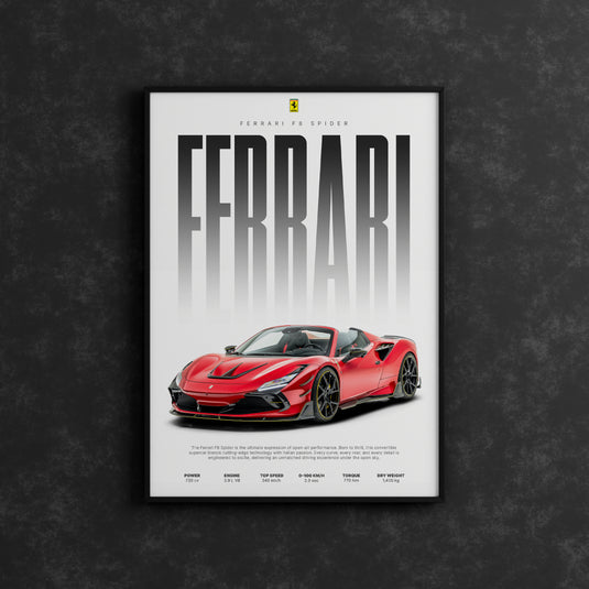 Poster - Ferrari F8 Spider