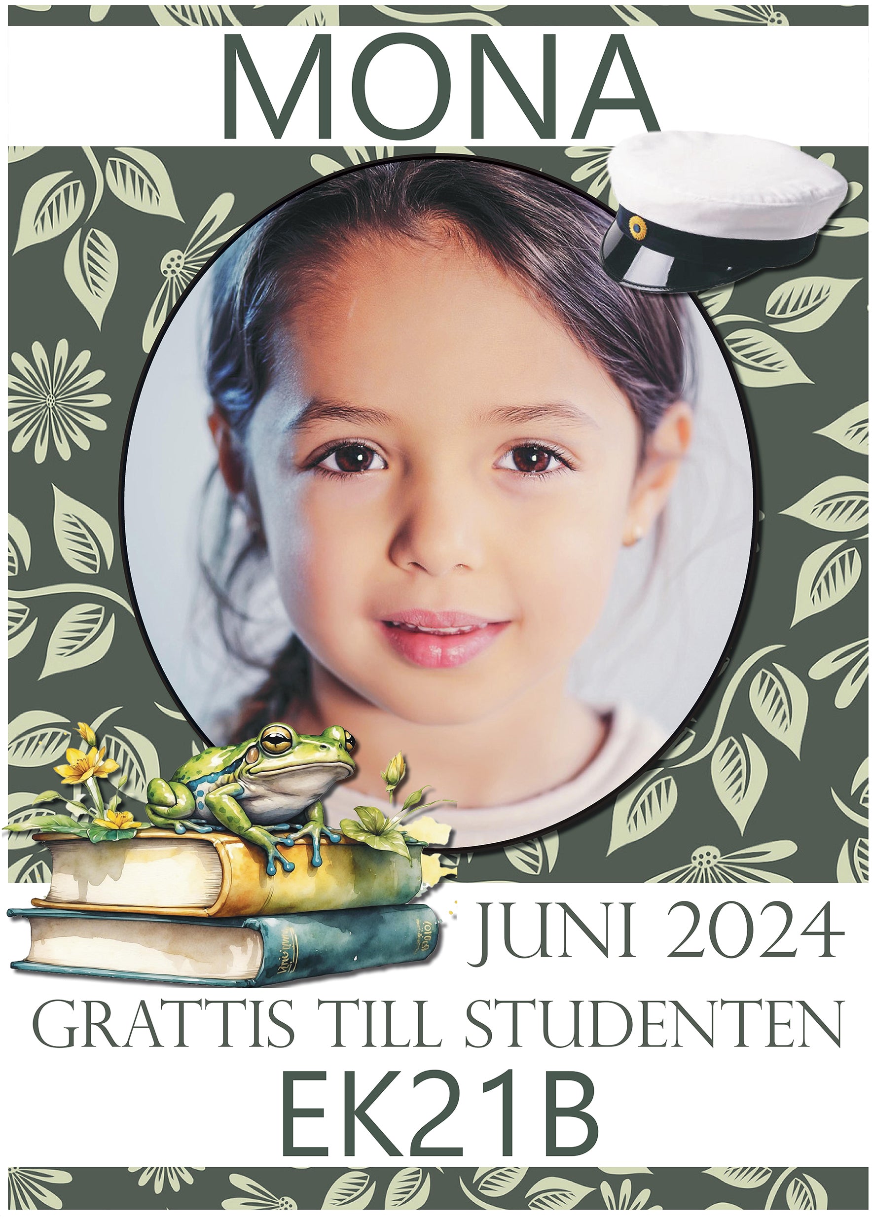 Studentskylt Grå