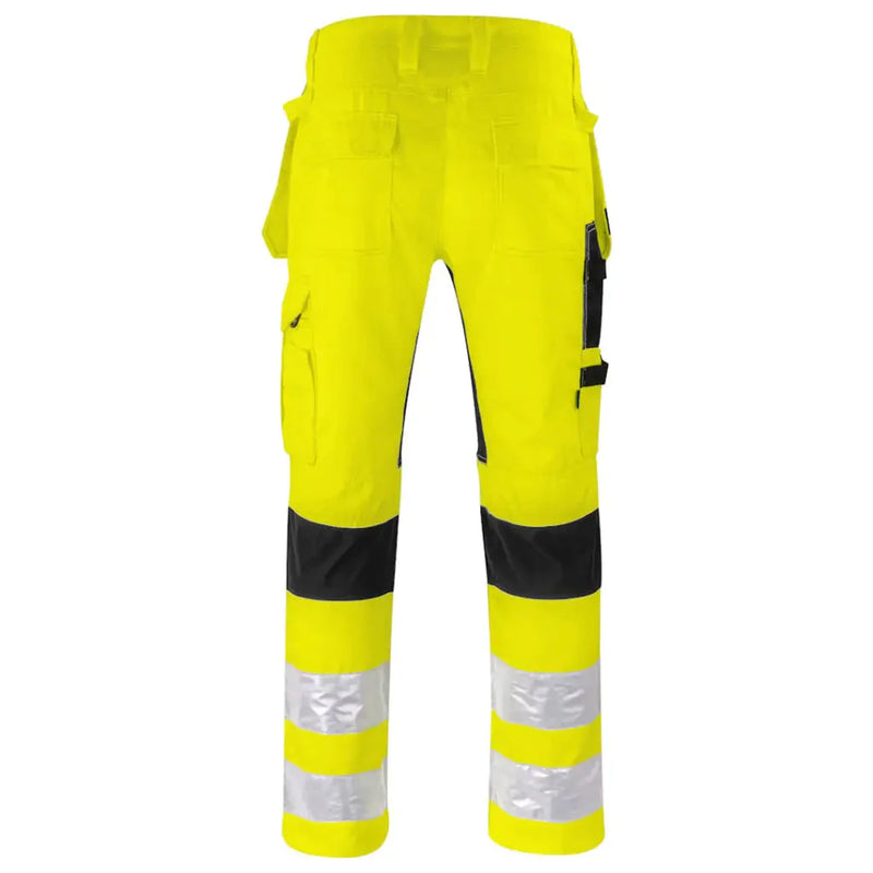Load image into Gallery viewer, ProJob Hantverksbyxa Stretch 6570 Varsel Klass 2 Gul/Svart
